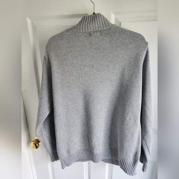 L.L. Bean Men's Zip-Up Sweater in Gray - Picture 4 of 12